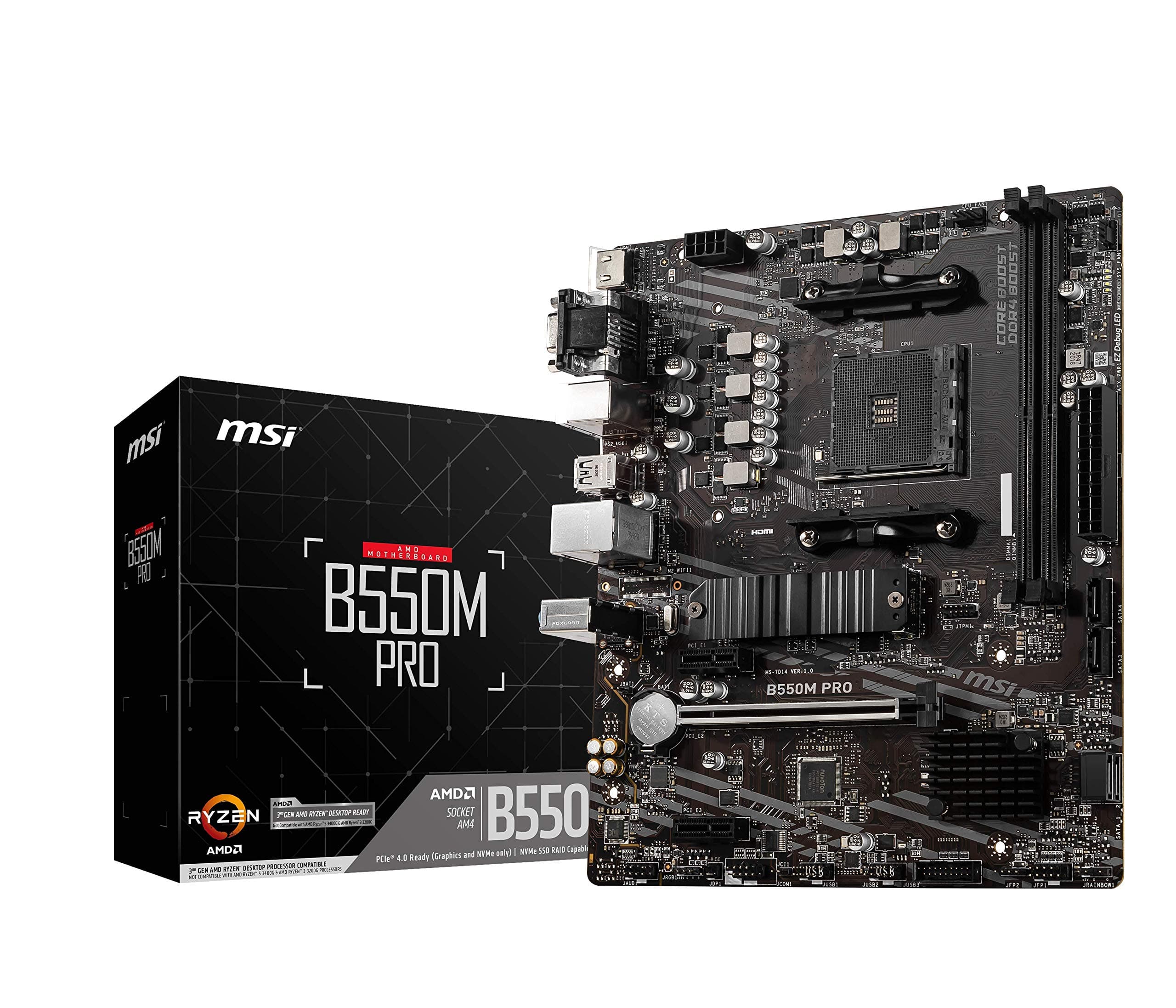 MSI A550M PRO (M-ATX, AMD, 2 PCI-E, 1 PCI-Ex16, M.2 Port, PCIe 3.0 x 4, NVMe) Bild 2