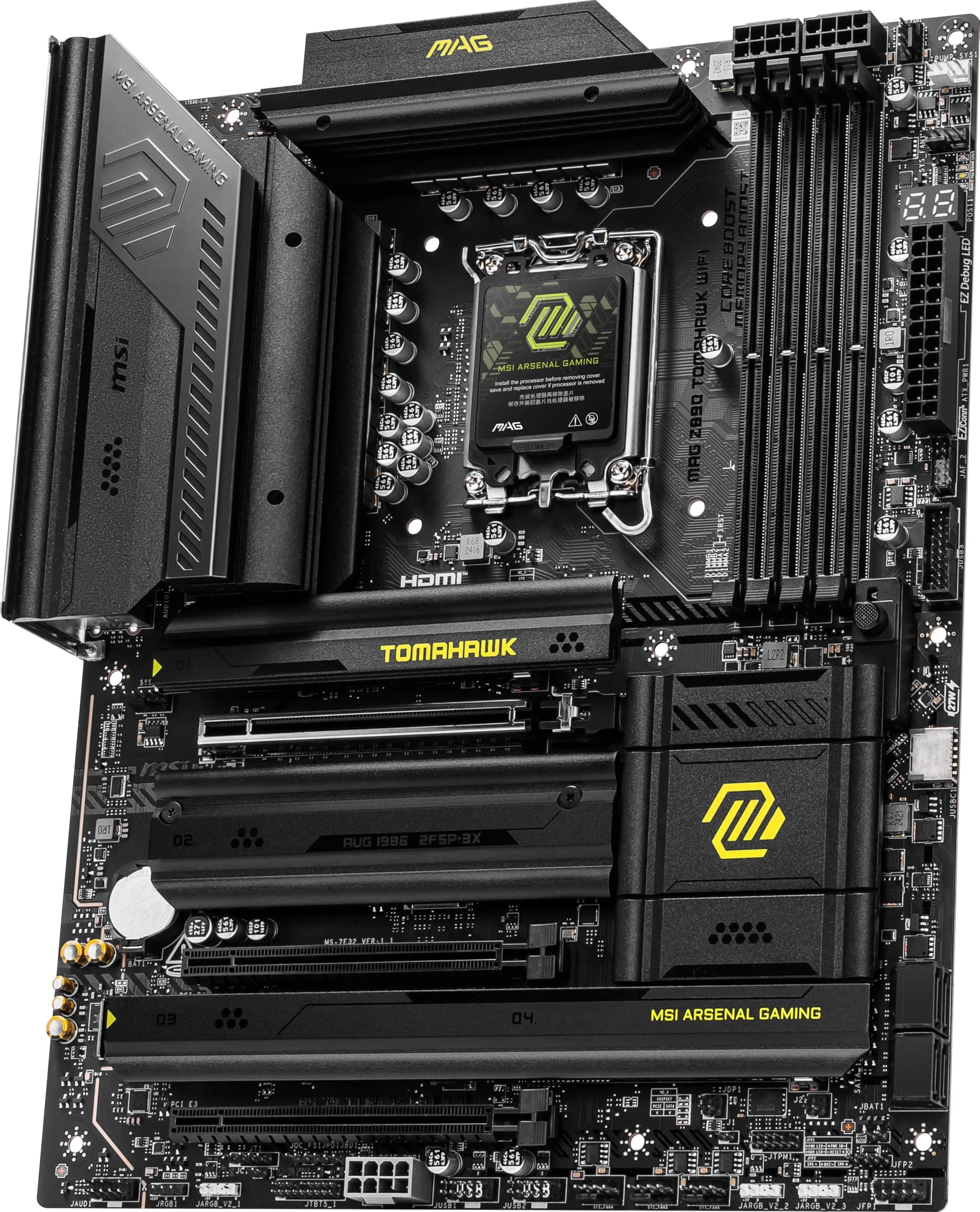 MSI MAG Z890 Tomahawk WiFi-Gaming-Motherboard (unterstützt Intel Core Ultra Series 2, LGA 1851, DDR5, PCIe 5.0, M.2, SATA, 5 Gbps LAN, USB Typ-C, Wi-Fi 7, Bluetooth 5.4, Bild 5