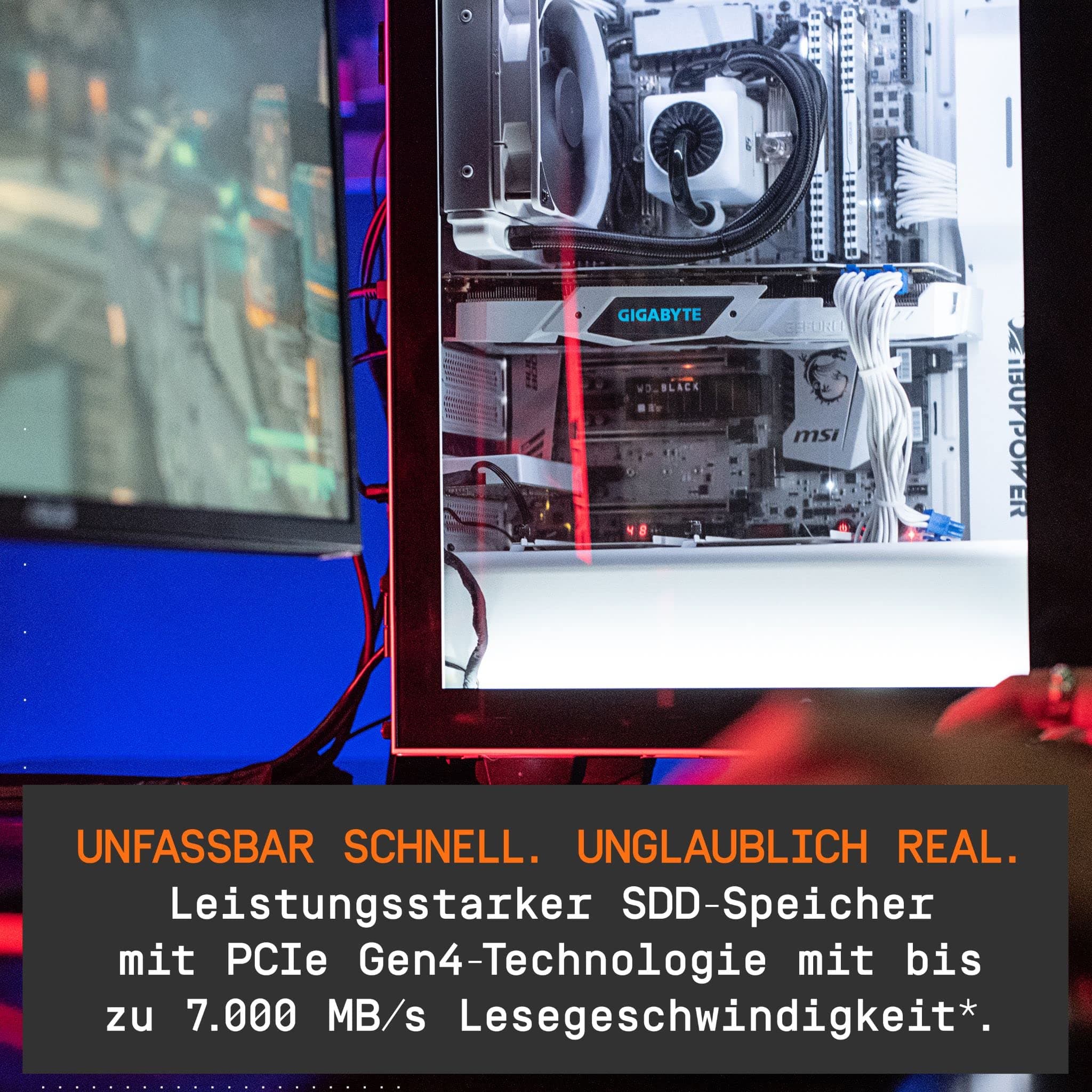 WD_BLACK SN850 mit Heatsink 500GB NVMe interne Gaming SSD; PCIe Gen4 Technologie, bis zu 7000 MB/s Lesen, M.2 2280, Works with PlayStation 5 (ab Softwareversion 21.02-04.00.00) 500 GB Heatsink Bild 6