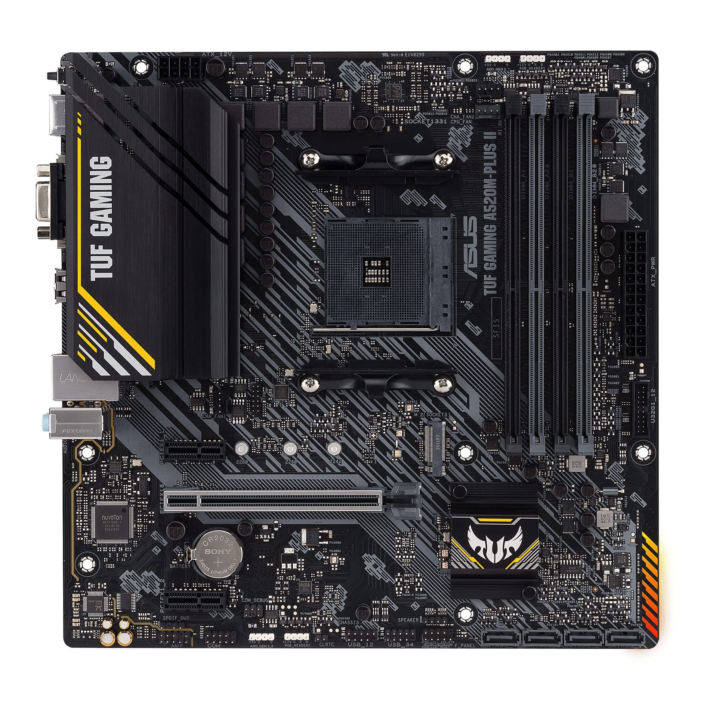 ASUS TUF Gaming A520M-Plus II Mainboard Sockel AM4 (AMD Ryzen, Micro-ATX, M.2, SATA 6Gbit/s, USB 3.2 Gen 2, Aura Sync) Bild 3