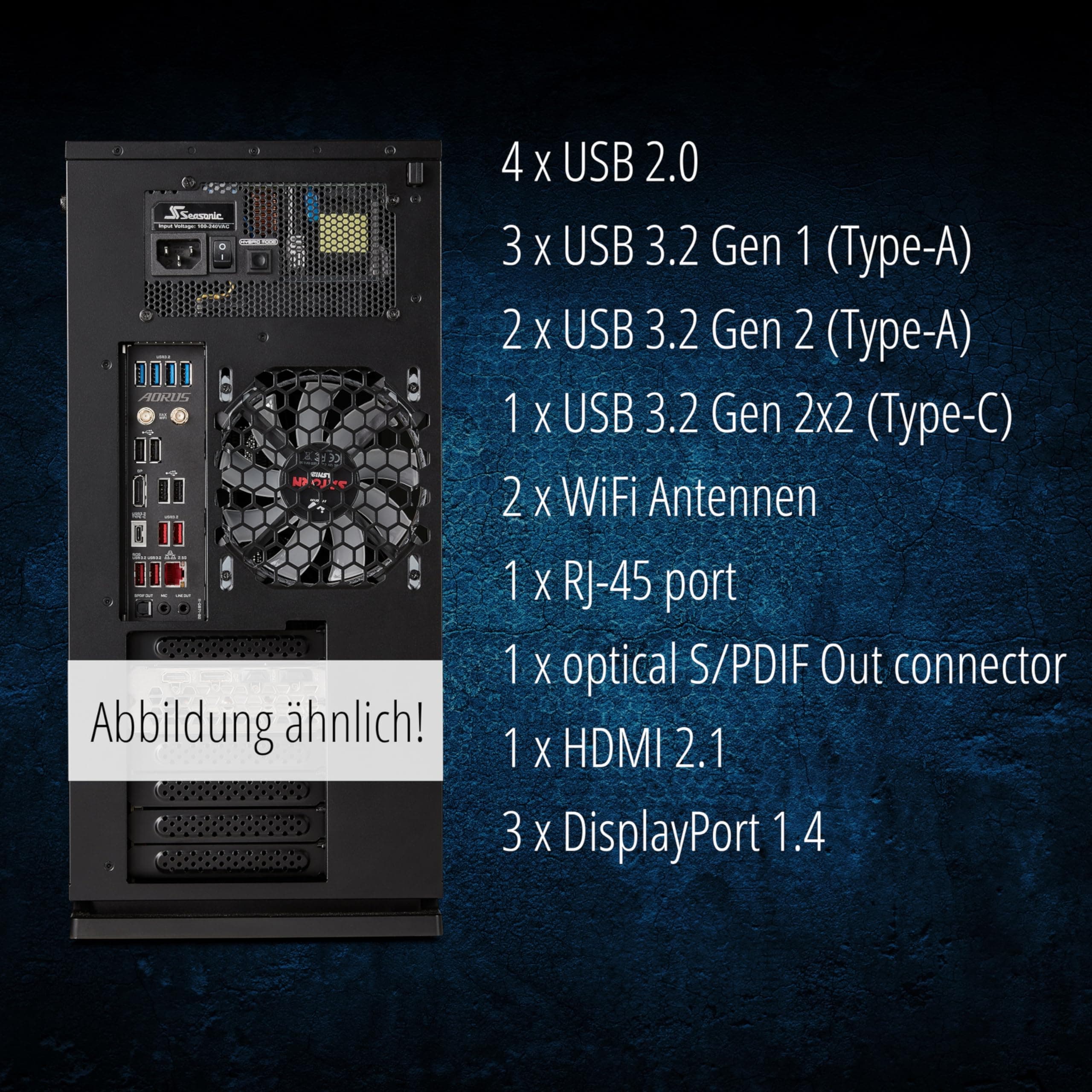 ERAZER Hunter X30 High-End Gaming Desktop PC (Intel Core i7-14700F, 32GB Kingston Fury Beast RGB DDR5 RAM, NVIDIA GeForce RTX 4070 Ti SUPER 16GB GDDR6X, 2TB PCIe SSD, Wasserkühlung, Win 11 Home) Core i7-14700F 32.0 GB 2000.0 GB Nvidia GeForce RTX 4070 Ti SUPER MD35335 Bild 4