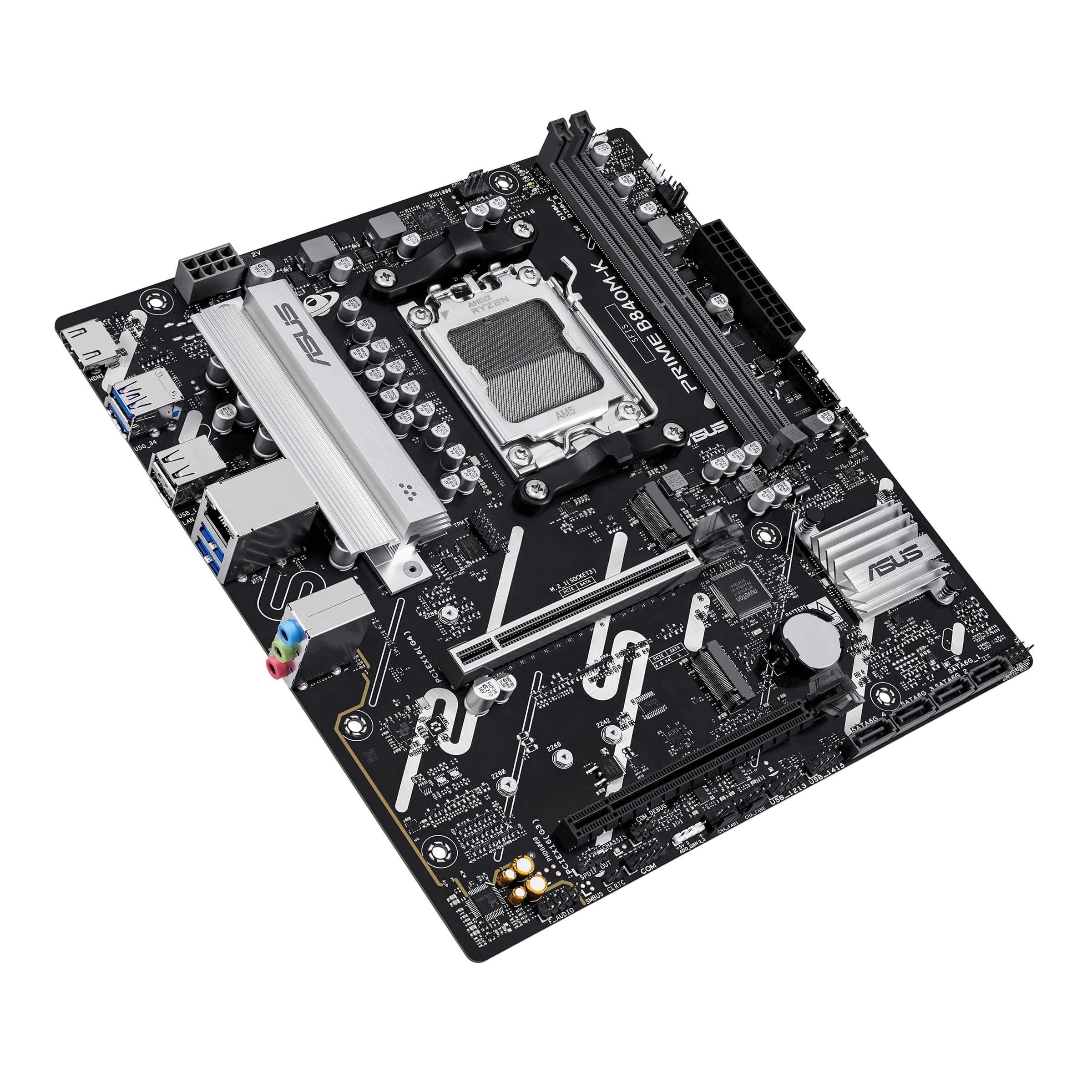 ASUS Prime B840M-K AMD B840 Micro-ATX Mainboard (DDR5, Zwei M.2 Steckplätze, Realtek® 2.5Gb Ethernet, HDMI™, Front USB 5Gbps Type-C®, Aura Sync) Bild 7