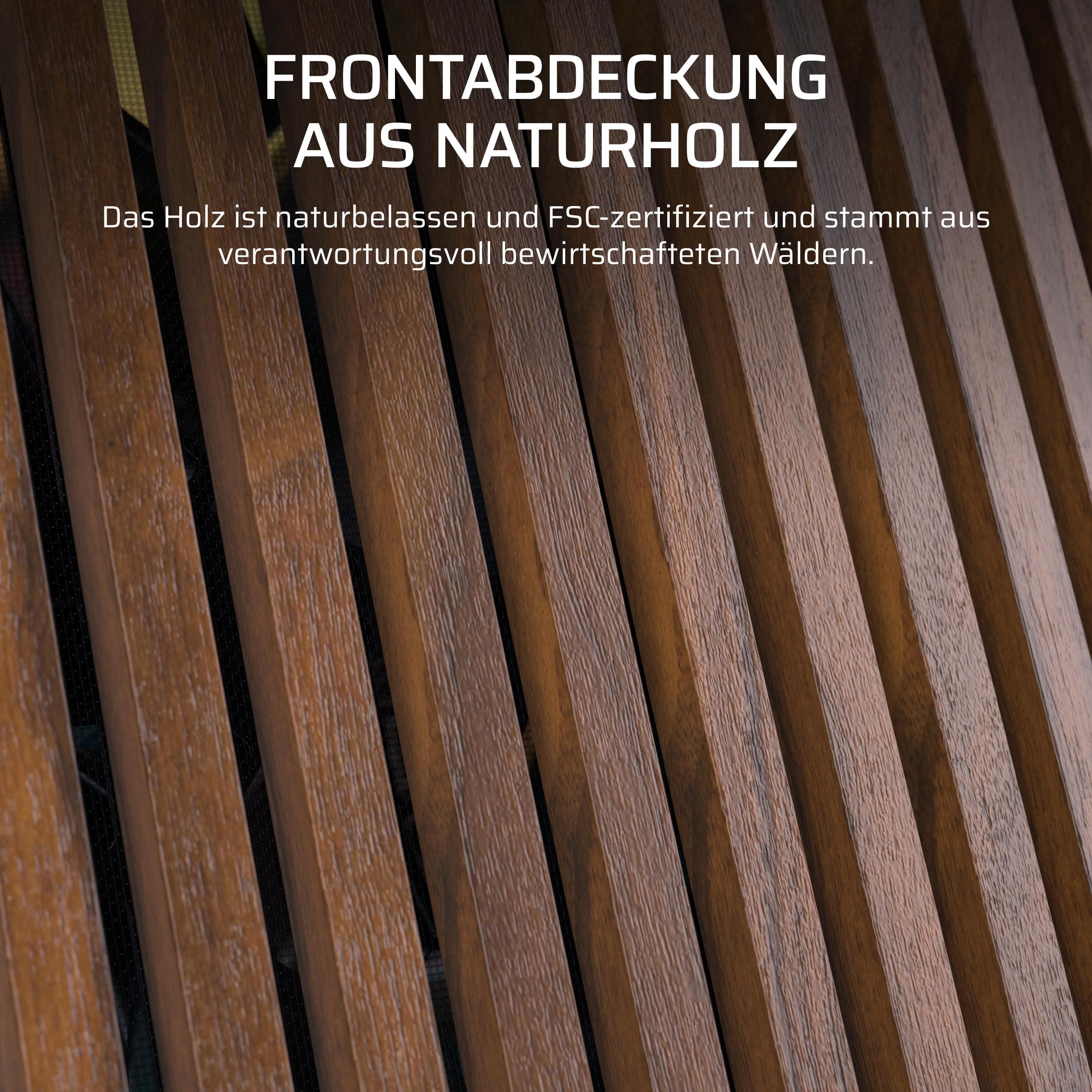 CORSAIR Frame 4000D Wood RS Mid-Tower-ATX-PC-Gehäuse – Schwarz & Walnuss | Modulares, Holzfrontpanel, 4x RS120 PWM-Lüfter Enthalten, InfiniRail-Lüfterhalterungssystem, GPU-Anti-Sag-Stabilisierungsarm Bild 8