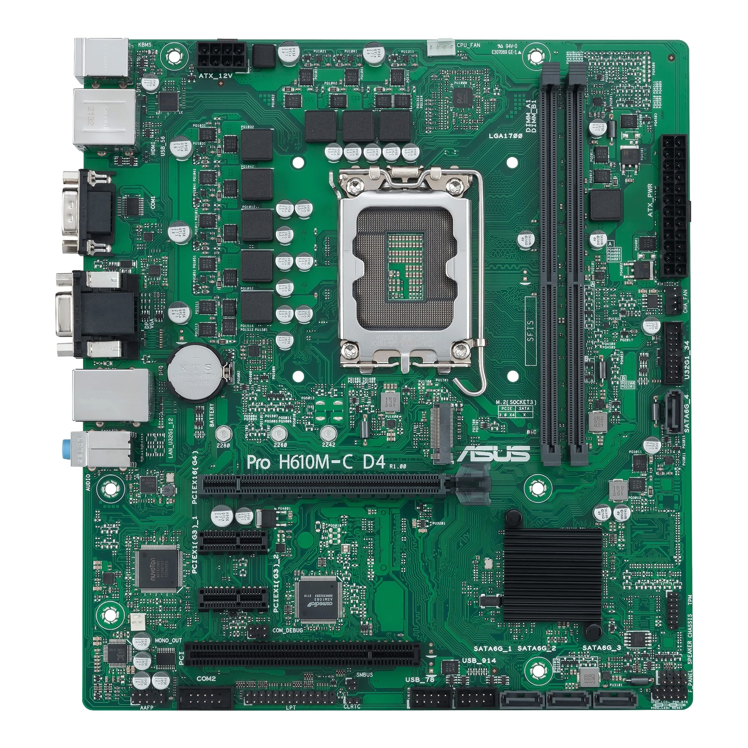 ASUS Pro H610M-C D4-CSM Business Mainboard Sockel Intel LGA 1700 (mATX, PCIe 4.0, ASUS COM Debug Header, Remote IT Management) Bild 2