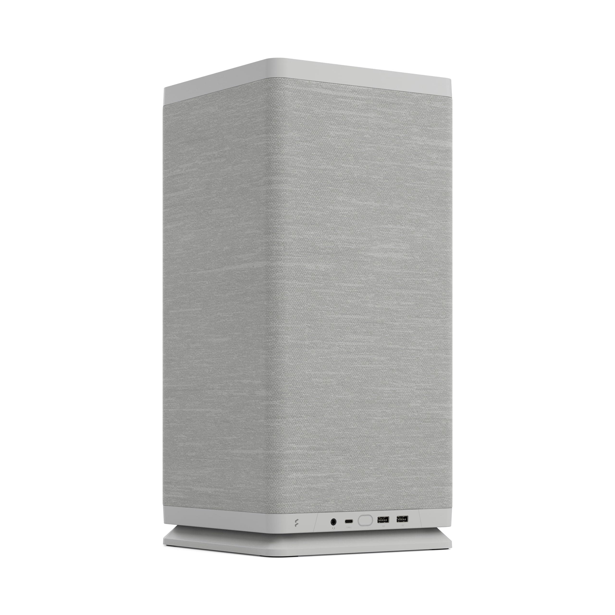 Fractal Design PC Gehäuse Mood Grau - Elegantes Stoffdesign, 180 mm Lüfter, m-ITX, Effiziente Kühlung Light Grey
