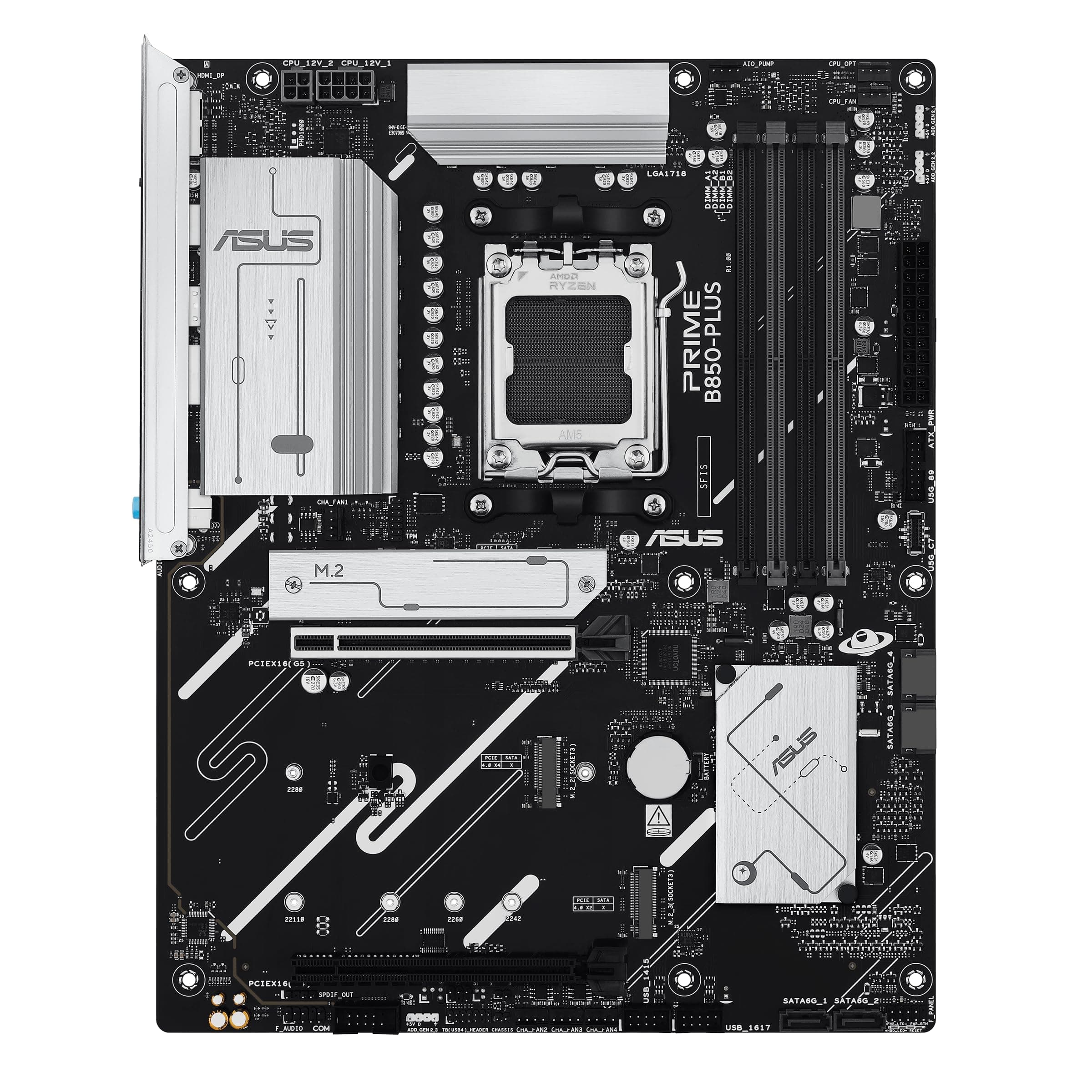ASUS Prime B850-PLUS-CSM Mainboard Sockel AMD AM5 (Ryzen 9000, ATX, DDR5 Speicher, PCIe 5.0, 3X M.2, Aura Sync) Bild 3