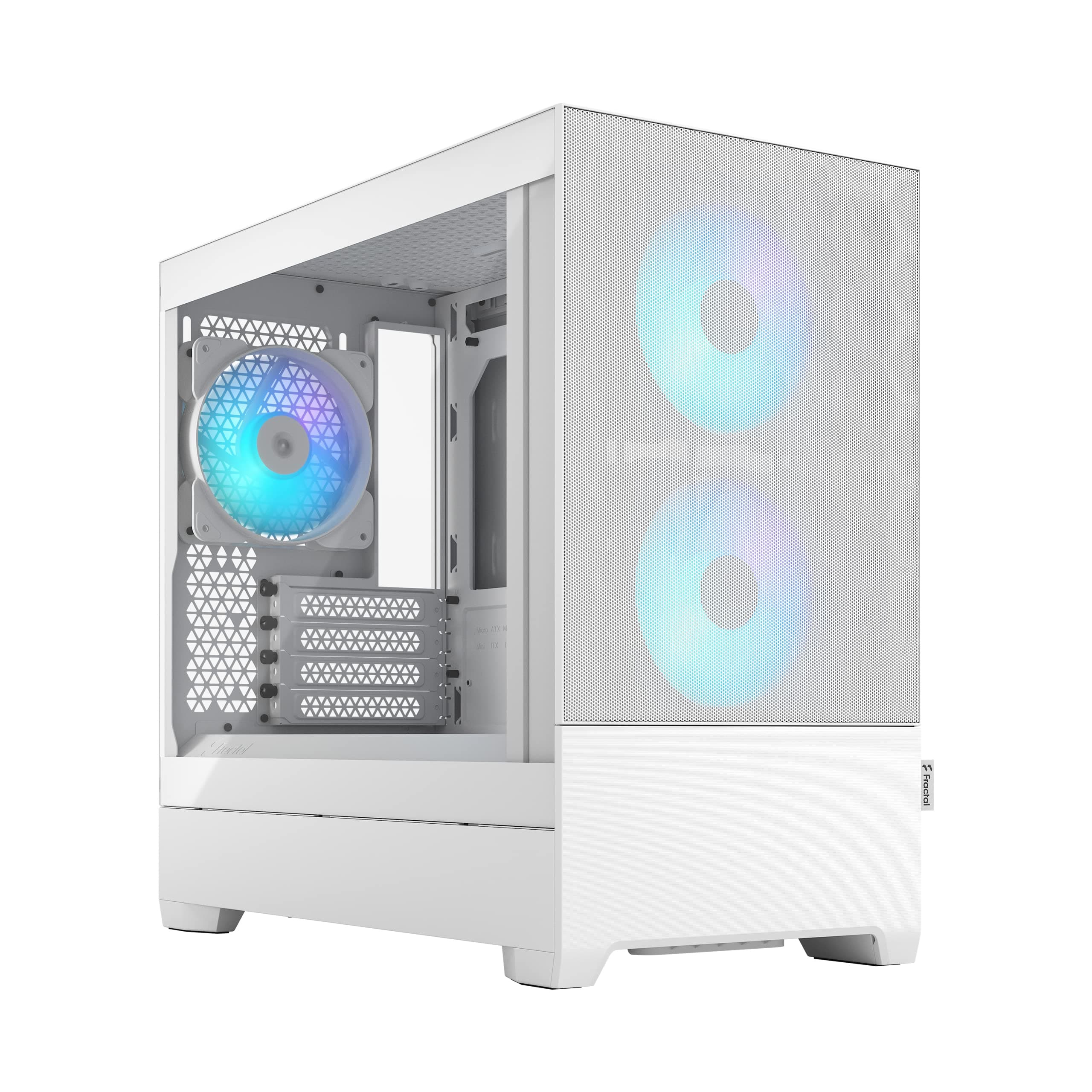 Fractal Design Pop Mini Air RGB - mATX PC Gehäuse Weiß - Honeycomb Mesh Front - Tempered Glass - 3X 120 mm RGB-Lüfter - Kompaktes Gaming Case Weiß/Flyaway Orchidee Mini Air