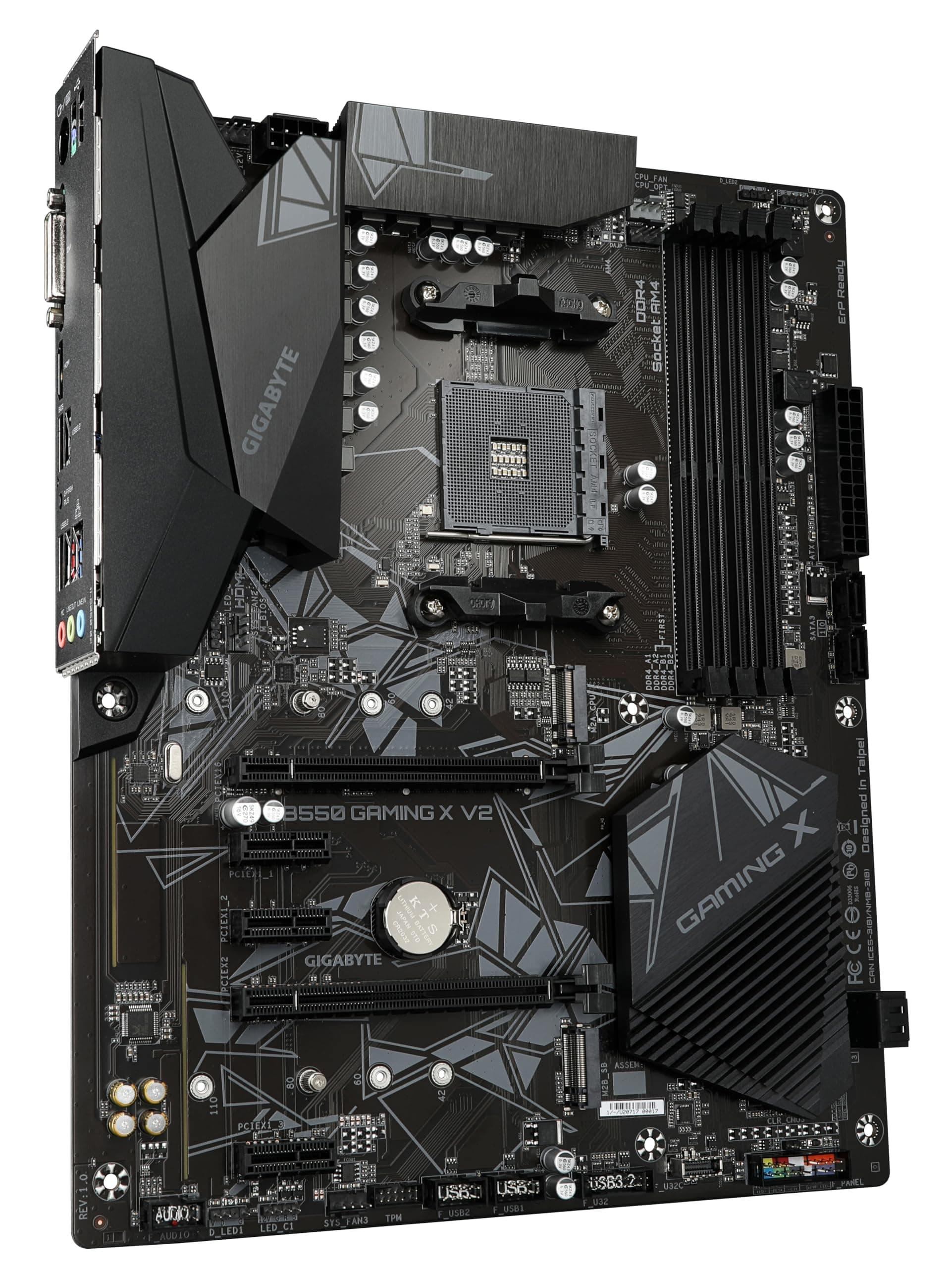 GIGABYTE B550 Gaming X V2 Mainboard – AMD Ryzen 5000 CPUs, ATX Mainboard, 10+3 Phasen VRM, bis zu 4733 MHz DDR4, PCIe 4.0 + PCIe 3.0 M.2, 1GbE LAN, USB 3.2 Gen 2 Bild 5