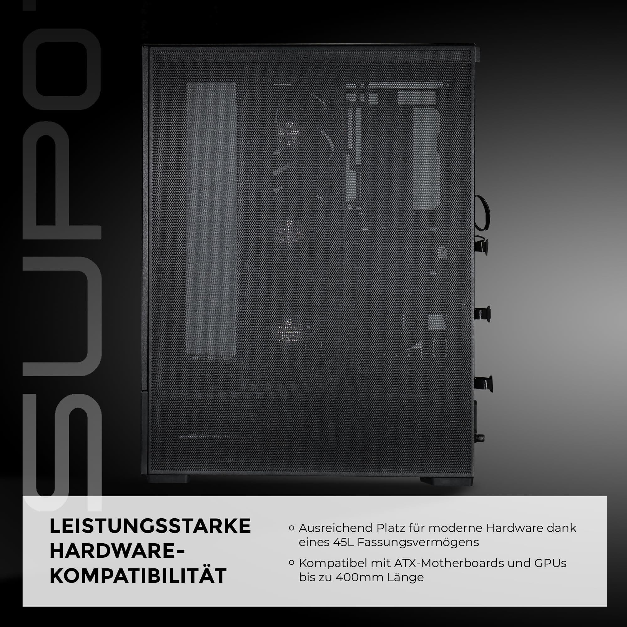 Lian Li SUP-01X PC-Gehäuse, Triple Cooling Chamber Design, 400mm GPU-Freiraum, unterstützt Radiatoren bis zu 360mm, DREI vorinstallierte 120mm Lüfter, Stahl, gehärtetes Glas, Schwarz Bild 7
