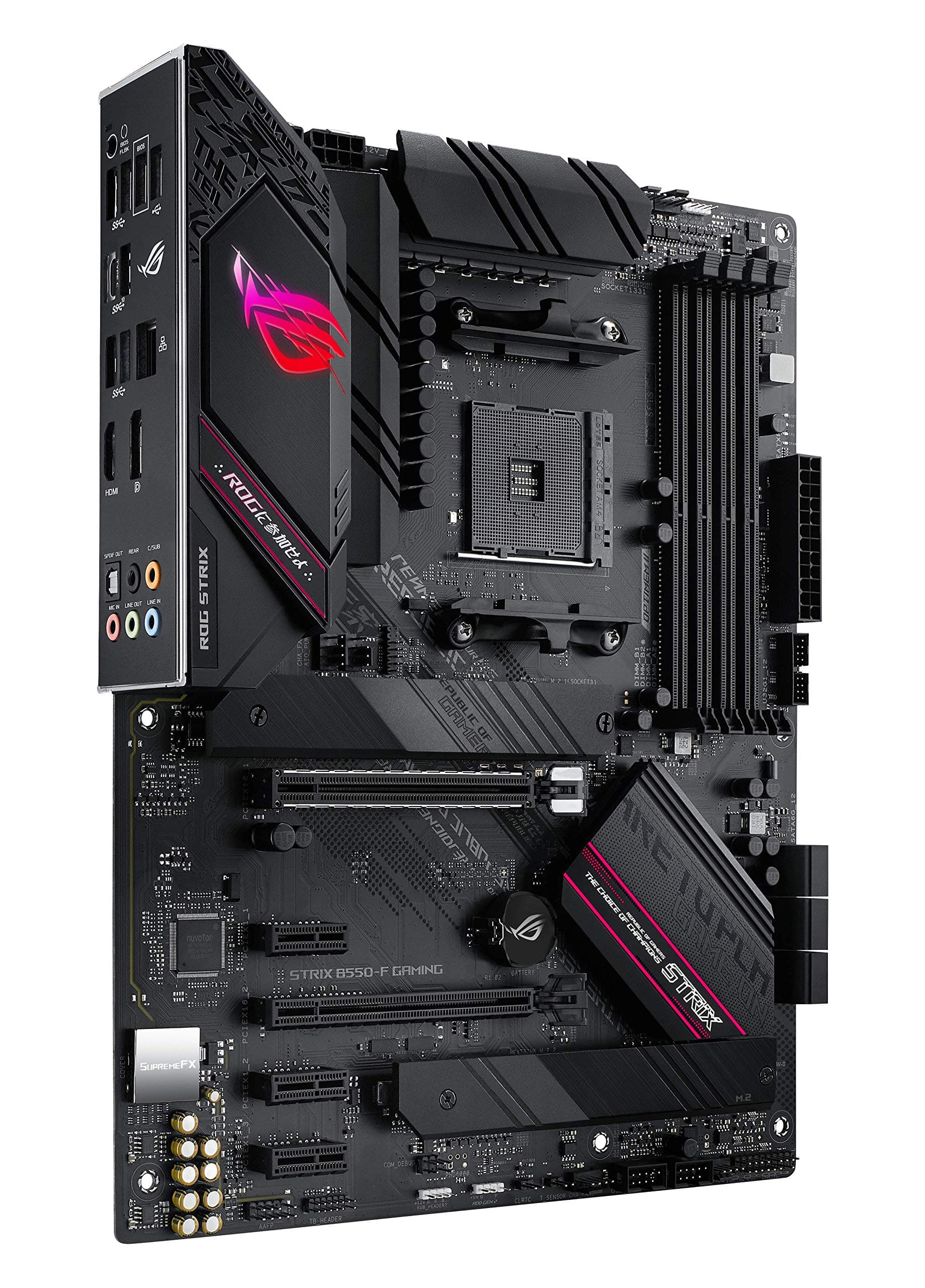 ASUS ROG Strix B550-F Gaming Mainboard Sockel AM4 (ATX, Ryzen, PCIe 4.0, Intel 2,5 Gbit/s-Ethernet, 2X M.2 mit Kühlern, SATA 6Gbit/s, USB 3.2 Gen 2, Aura Sync) F Gaming ROG B550 Bild 3