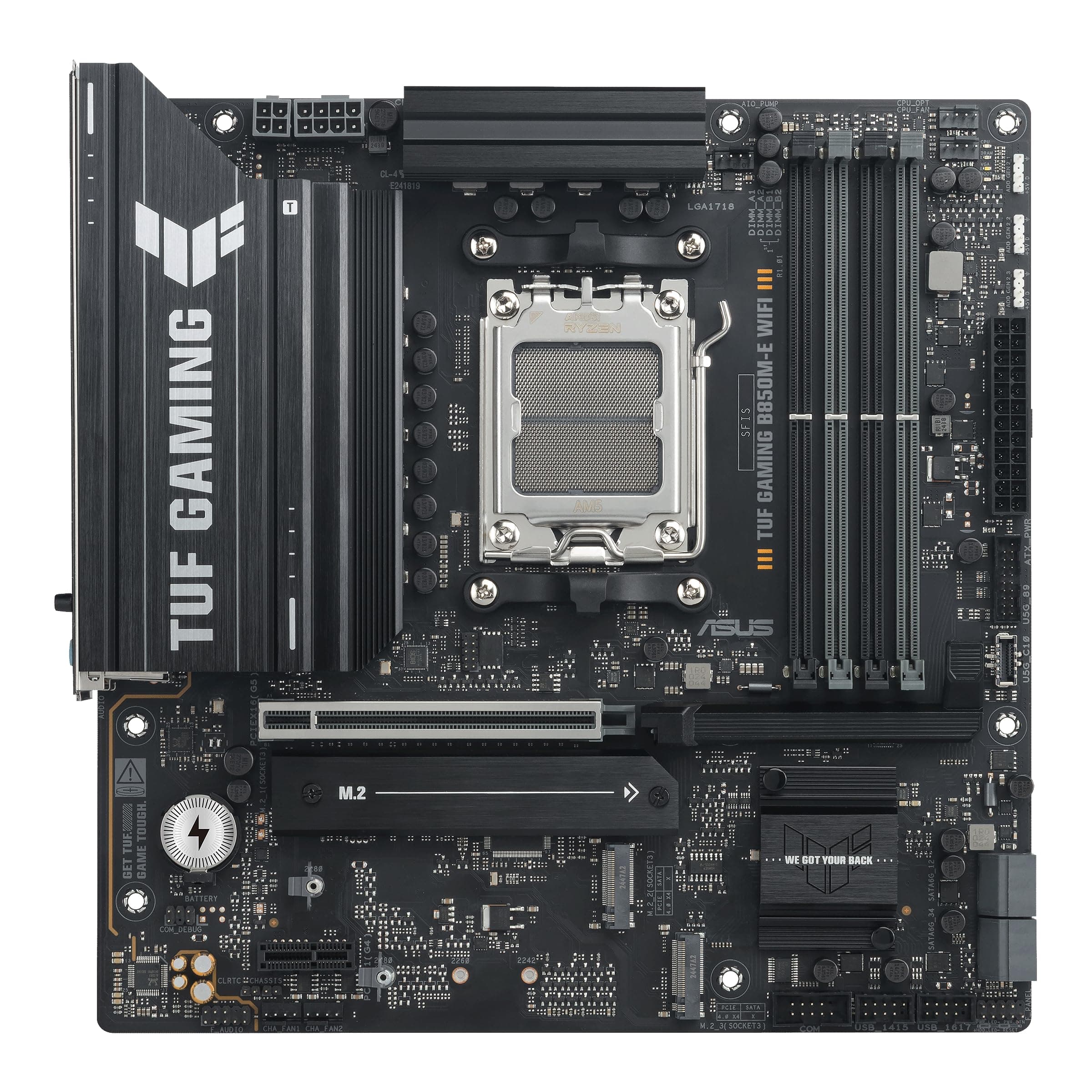 ASUS TUF Gaming B850M-E WiFi Mainboard Sockel AMD AM5 (Micro-ATX, DDR5 Speicher, PCIe 5.0, 3X M.2, WiFi 6E, Aura Sync) Bild 5