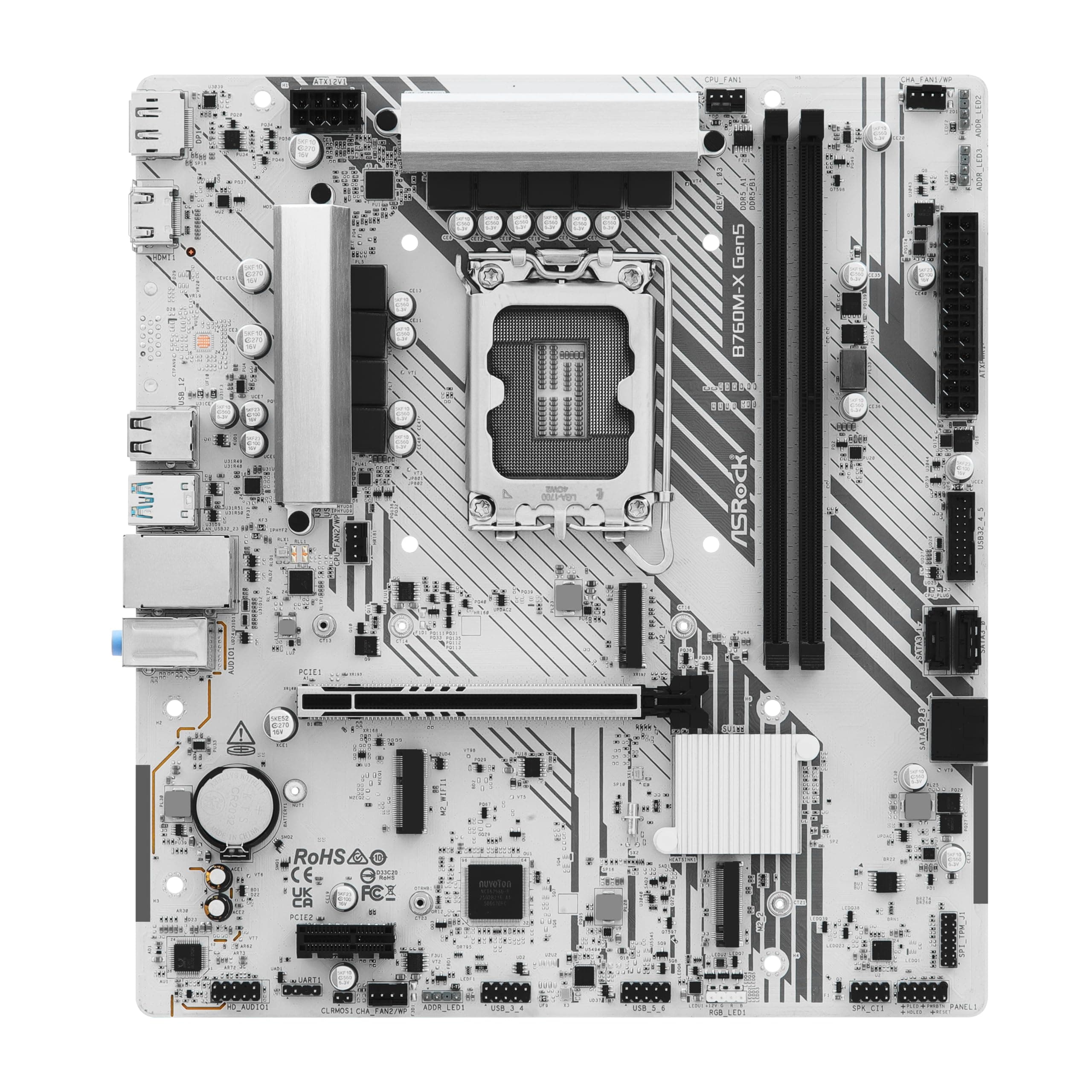 ASRock B760M-X GEN5 Mainboard Intel LGA1700 DDR5 PCIe 5.0 mATX (90-MXBTR0-A0UAYZ) Bild 2