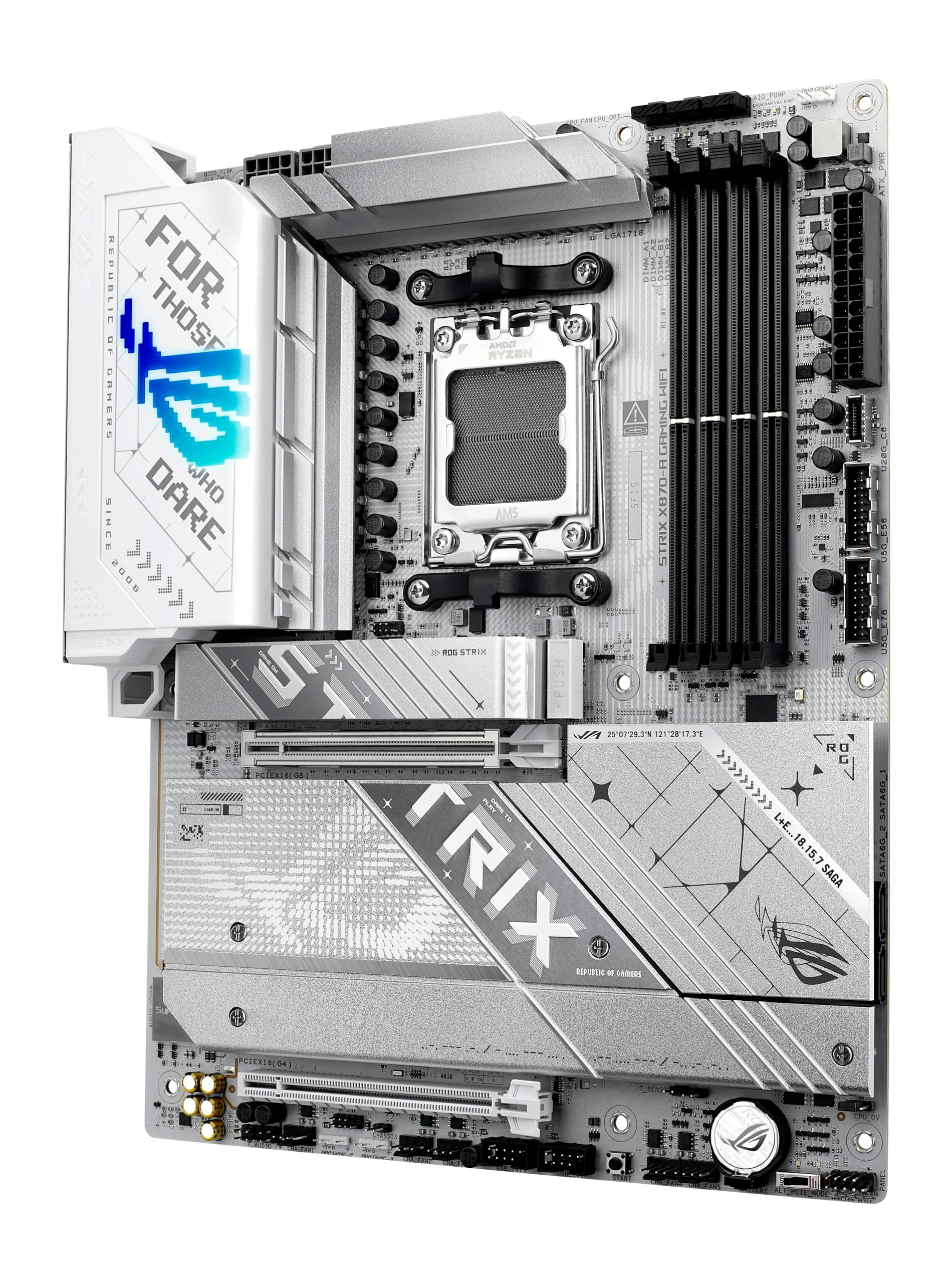 ASUS ROG Strix X870-A Gaming Mainboard Sockel AM5 (AMD, X870, ATX, 16+2+2 Power Stages, Dynamic OC Switcher, Core Flex, DDR5, WiFi 7, M.2, PCIe 5.0) Bild 3