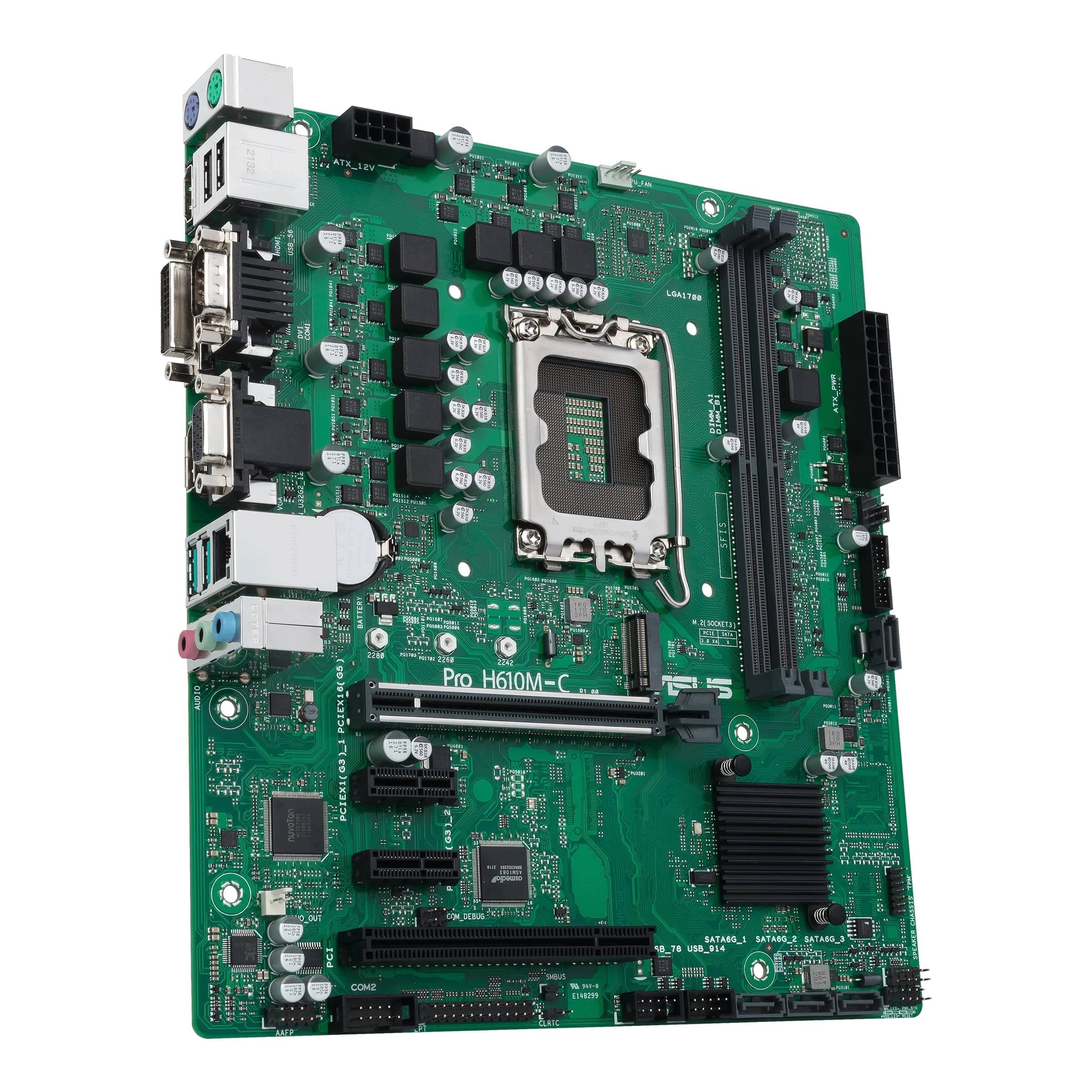 ASUS Prime H610M-C-CSM Business-Mainboard Sockel Intel LGA 1700 (Intel H610, mATX, DDR4 Speicher, PCIe 4.0, 2X M.2, COM Header, RGB Header) M-C-CSM Pro H610 Bild 5