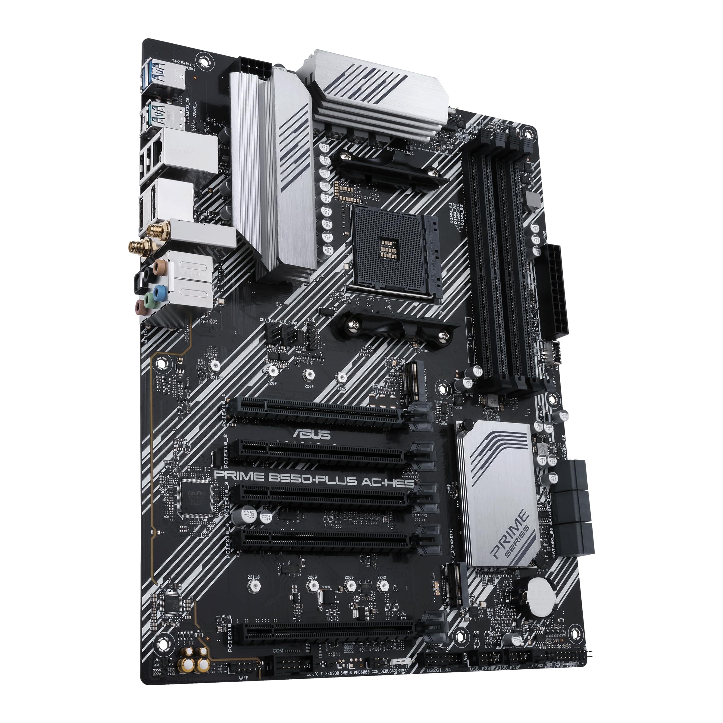 ASUS Prime B550-PLUS AC-HES: AMD AM4 Sockel, PCIe 4.0, Dual M.2, WLAN 5, 1 GB LAN, ATX Motherboard Bild 5