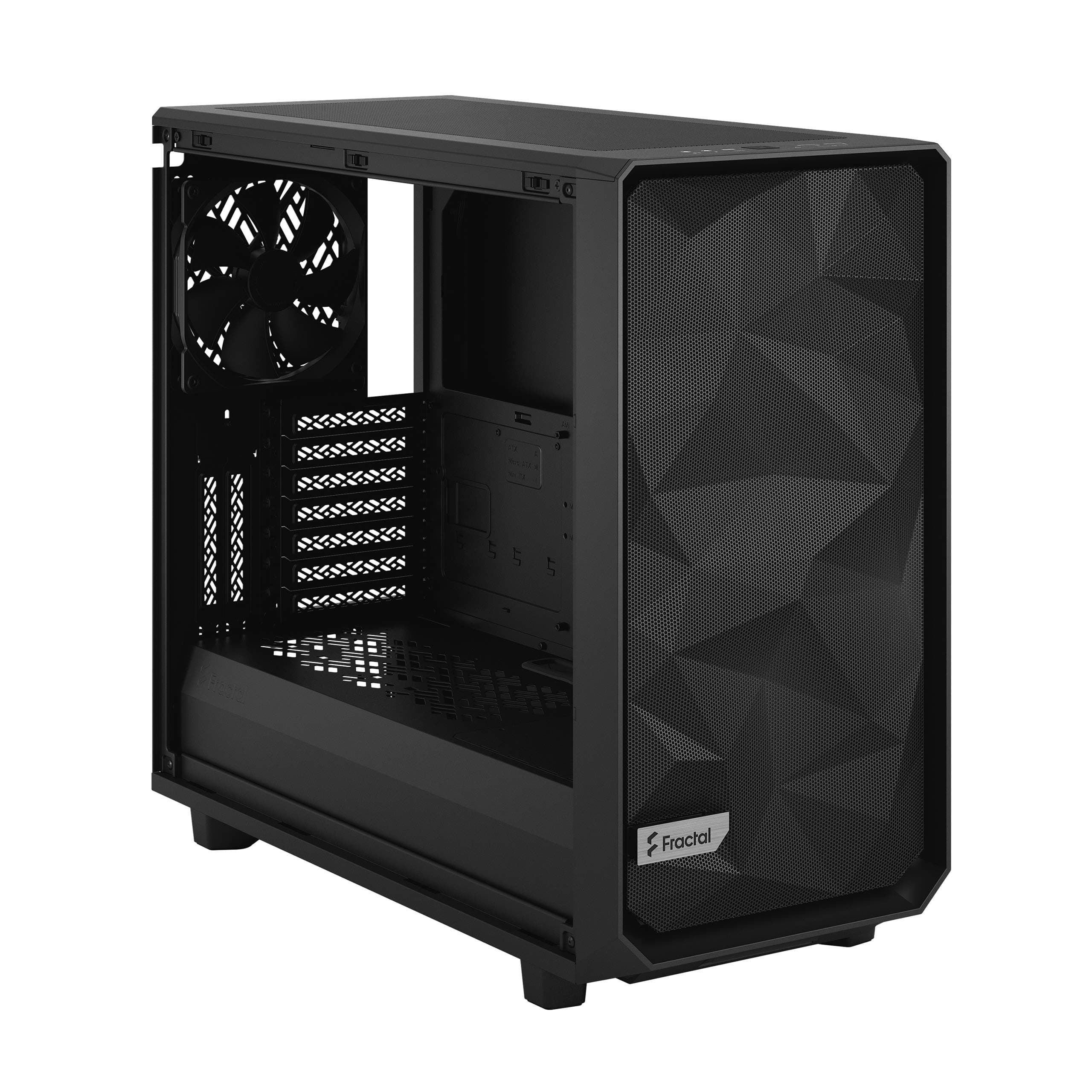 Fractal Design Meshify 2 ATX-Gehäuse – Flexibles Design, Hervorragende Belüftung, USB-C-Frontanschluss, Schwarz Bild 3