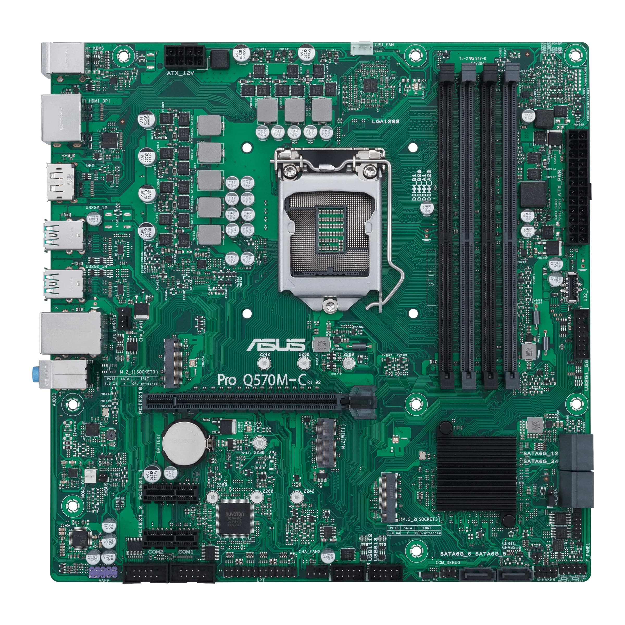 ASUS Pro Q570M-C/CSM Business-Mainboard Sockel Intel LGA 1200 (Micro-ATX, PCIe 4.0, DDR4 DIMM, Intel-vPro-Unterstützung, HDMI 2.0b (iGPU), DisplayPort 1.4a (iGPU), USB-A 3.1) Bild 2