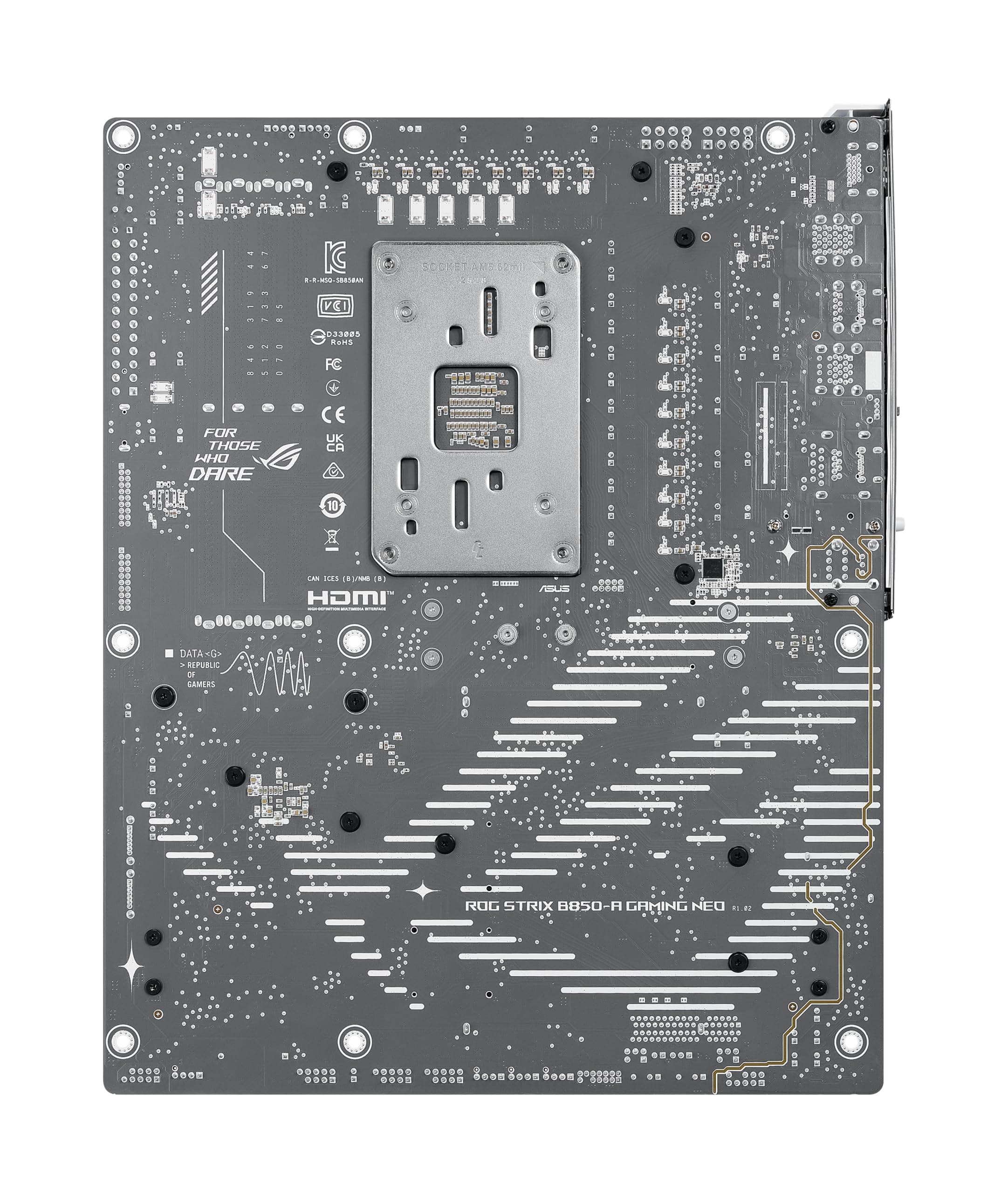 ASUS ROG Strix B850-A Gaming WIFI7 NEO AMD ATX Mainboard (14+2+2 Power Stages, DDR5 Steckplätze, 4X M.2 Steckplätze, PCIe 5.0, 3X USB 2.0-Header, USB 20Gbps Typ-C, WiFi 7, Realtek 5G & Aura Sync RGB) Bild 7