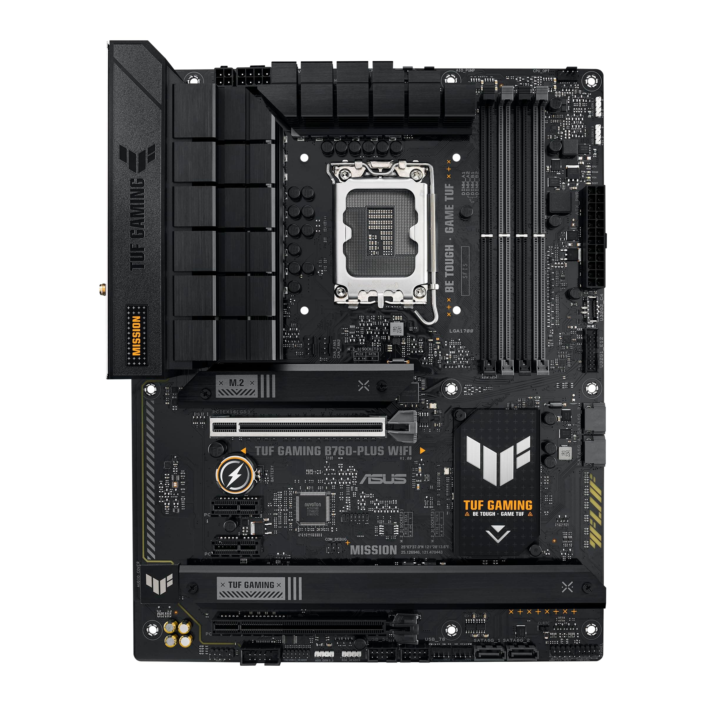 ASUS TUF Gaming B760-PLUS WiFi Mainboard Sockel Intel LGA 1700 (Intel B760, ATX, DDR5 Speicher, PCIe 5.0, 2X M.2, WiFi6, Thunderbolt 4, Aura Sync) Bild 2