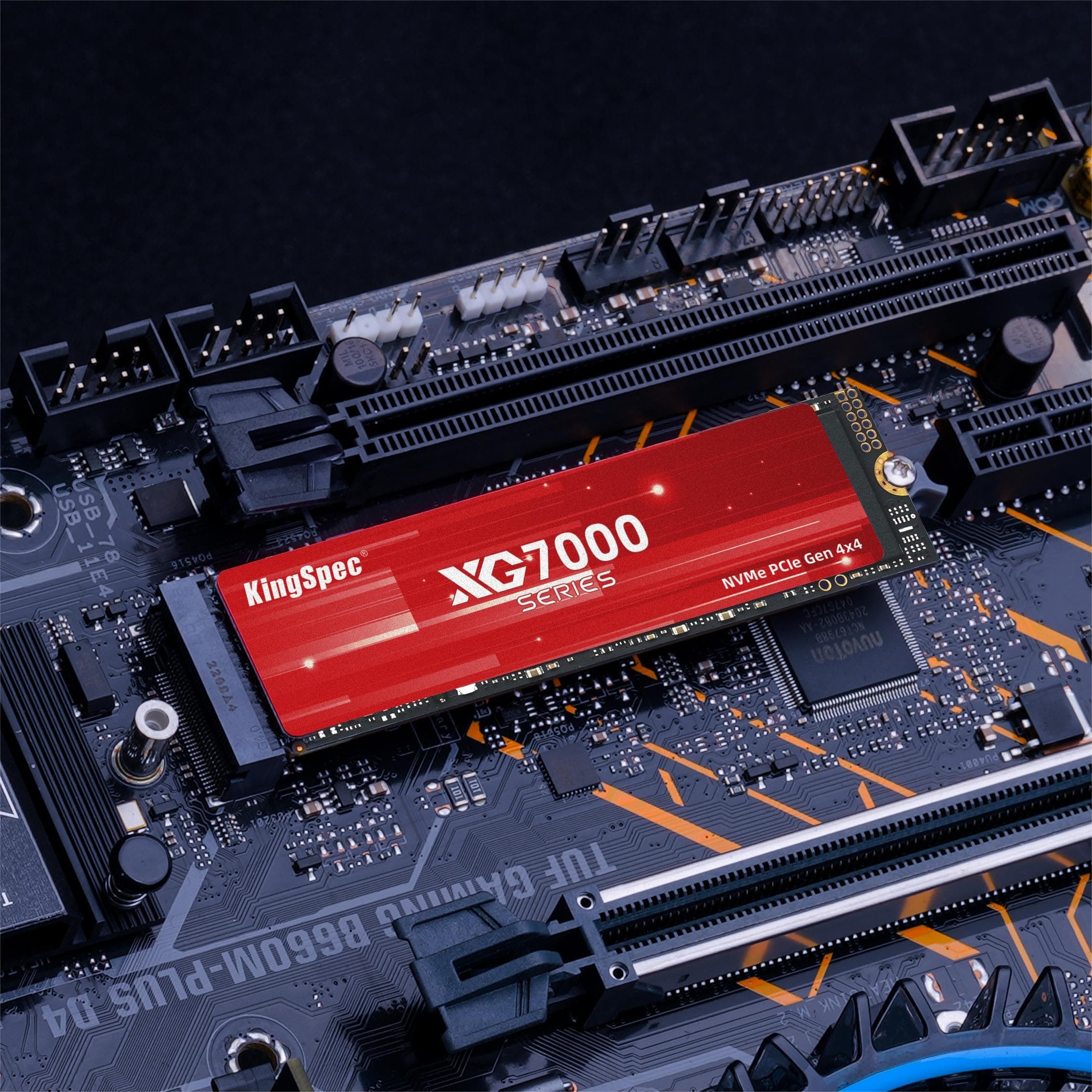 KingSpec XG7000 2TB SSD NVMe M.2, 2280 SSD PCIe 4.0 Gen 4x4, Unglaubliche Lese-/Schreibgeschwindigkeit bis zu 7400/6600 MB/s, Interne M2 PCIe SSD Kompatibel mit Gaming Konsole/Desktop/Gaming Laptop Bild 8
