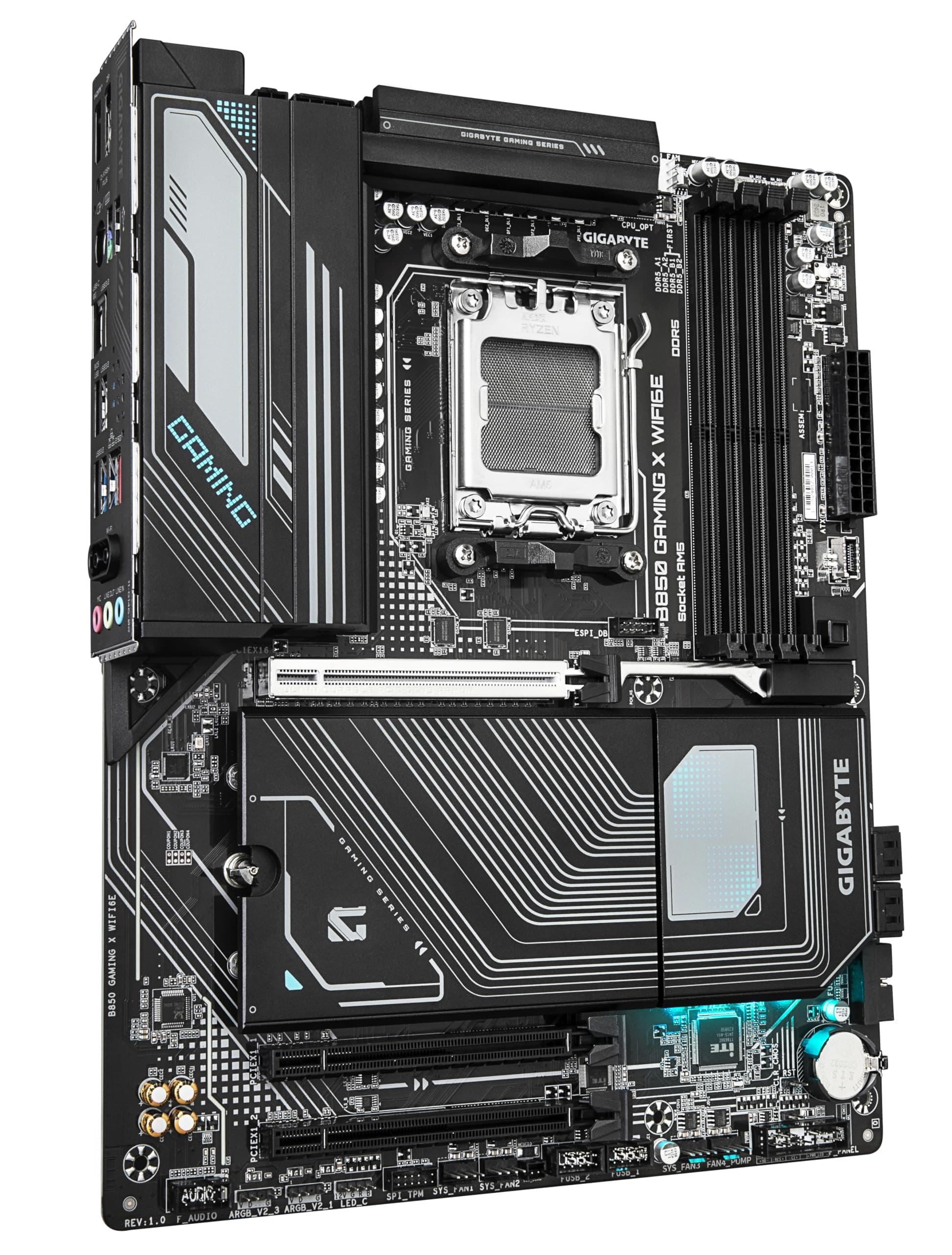 GIGABYTE B850 Gaming X WIFI6E Motherboard - AMD Ryzen 9000 Serie CPUs, 12+2+2 Phasen digitales VRM, bis zu 8200MHz DDR5 (OC), 1xPCIe 5.0 + 2xPCIe 4.0 M.2, 2.5G LAN, WiFi 6E, USB 3.2 Gen 2x2 Bild 5