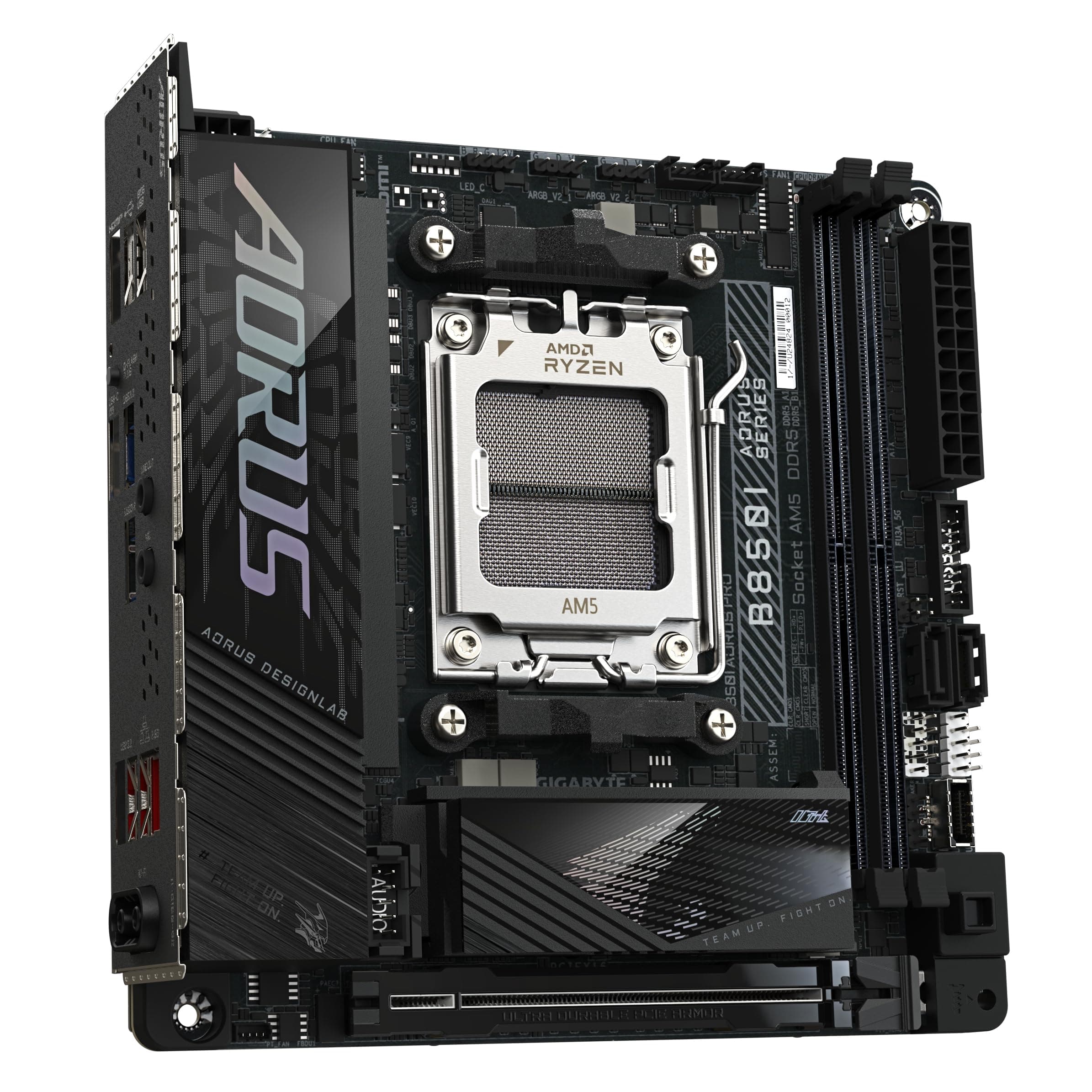 GIGABYTE B850I AORUS PRO Motherboard - Unterstützt AMD Ryzen 9000 Serie CPUs, 8+2+1 Phasen Digital-VRM, bis zu 8400MHz DDR5 (OC), 1xPCIe 5.0 + 1xPCIe 4.0 M.2, 2.5LAN, WiFi 7, USB 3.2 Gen 2 Bild 7