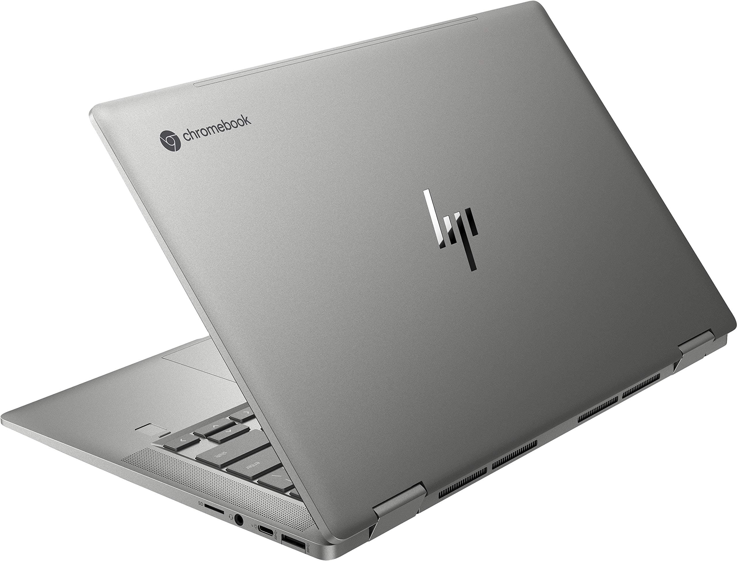 HP Chromebook x360 14c-ca0220ng (14 Zoll / FHD IPS Touch) 2in1 Convertible Laptop (Intel Pentium Gold 6405U, 4GB DDR4 RAM, 64GB eMMC, Intel HD Grafik, ChromeOS, QWERTZ) Silber Bild 6