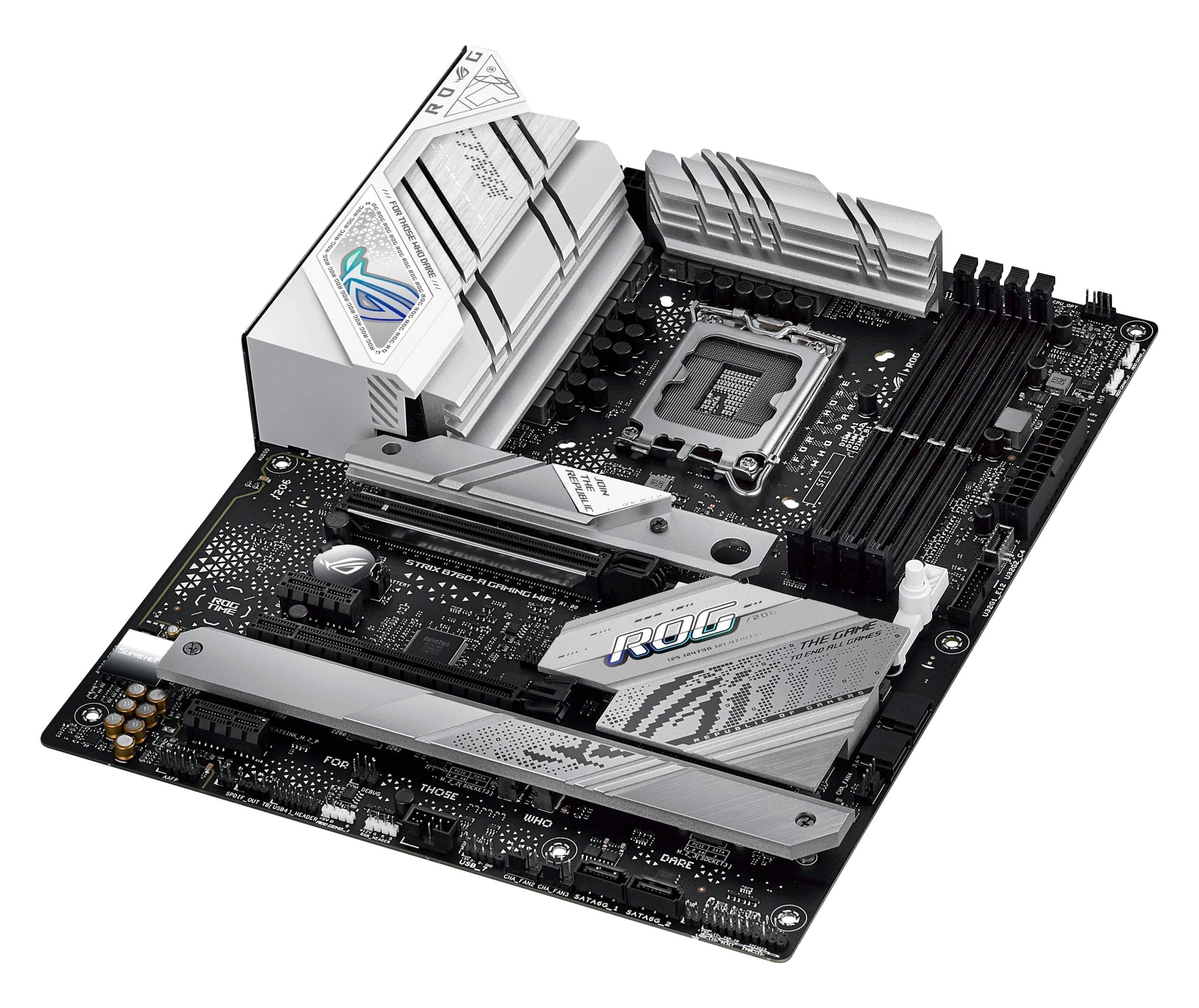 ASUS ROG Strix B760-A Gaming WiFi Intel® B760 (13. und 12. Generation) LGA 1700 White ATX Motherboard, 12 + 1 Leistungsstufen, DDR5, PCIe 5.0, WiFi 6E, USB 3.2 Gen 2 Gen 2 Typ-C und Aura Sync RGB Bild 5