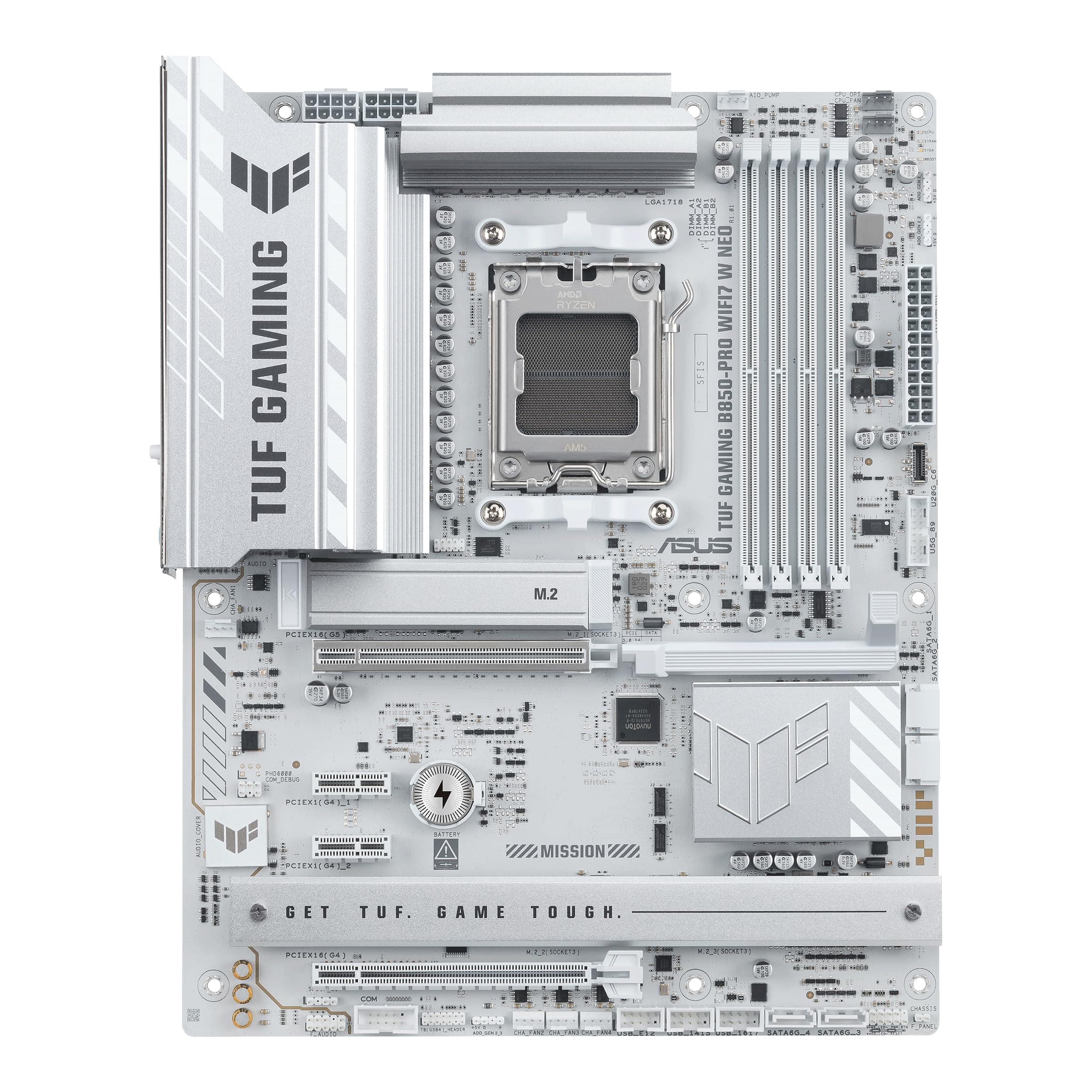 ASUS TUF Gaming B850-PRO WIFI7 W NEO AMD ATX-Mainboard (14+2+1 Leistungsstufen, DDR5 mit AEMP, DREI M.2-Steckplätze, PCIe 5.0 für Next-Gen-GPUs, 2,5Gb Ethernet und 64MB BIOS) Bild 3
