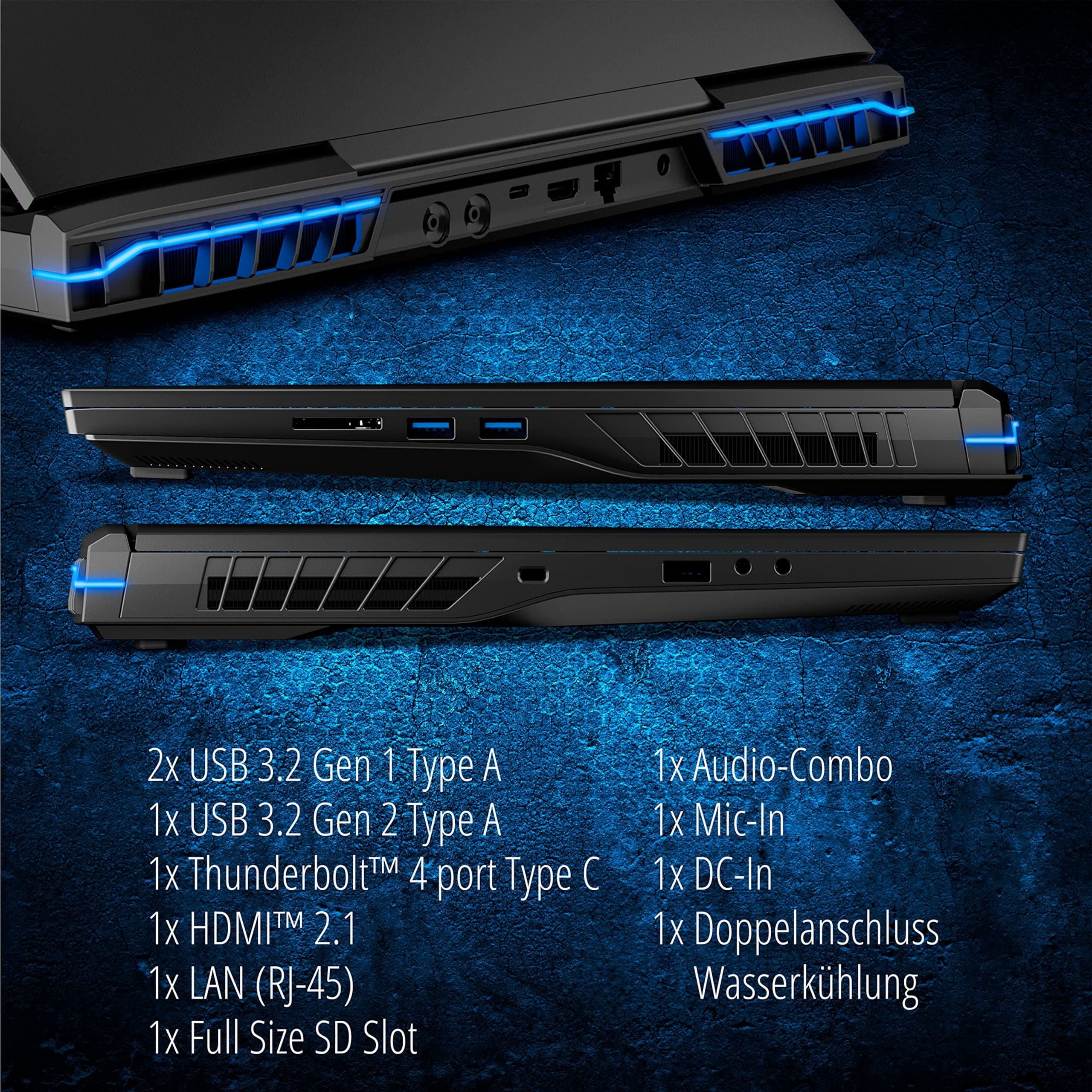 ERAZER Beast X40 43,2cm (17" Zoll 240Hz) QHD+ Gaming Notebook (Intel Core i9-13900HX, 32GB DDR5 RAM, 2TB SSD, GeForce RTX 4090 16GB GDDR6, Win 11 Home) Bild 8