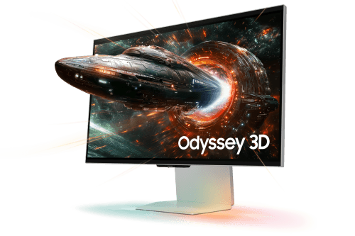 Samsung 27" Odyssey 3D G90XF 4K UHD 165Hz 1ms Gaming Monitor, 27 Silber
