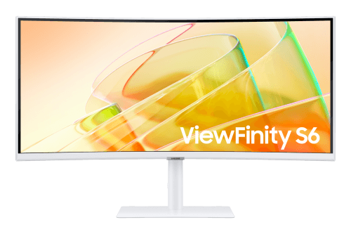 Samsung 34" ViewFinity S6 S65TC UWQHD 100Hz High Resolution Monitor, 34 Weiß
